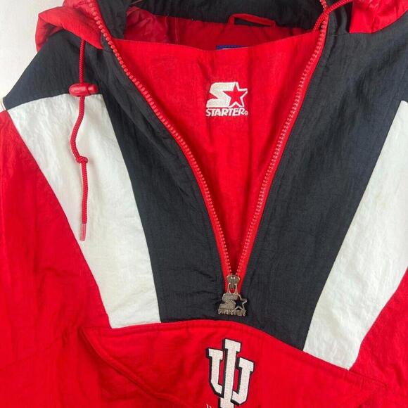 90s Vintage NCAA Starter University Of Indiana Hoosiers  Puffer Jacket Size XL - Picture 7 of 7
